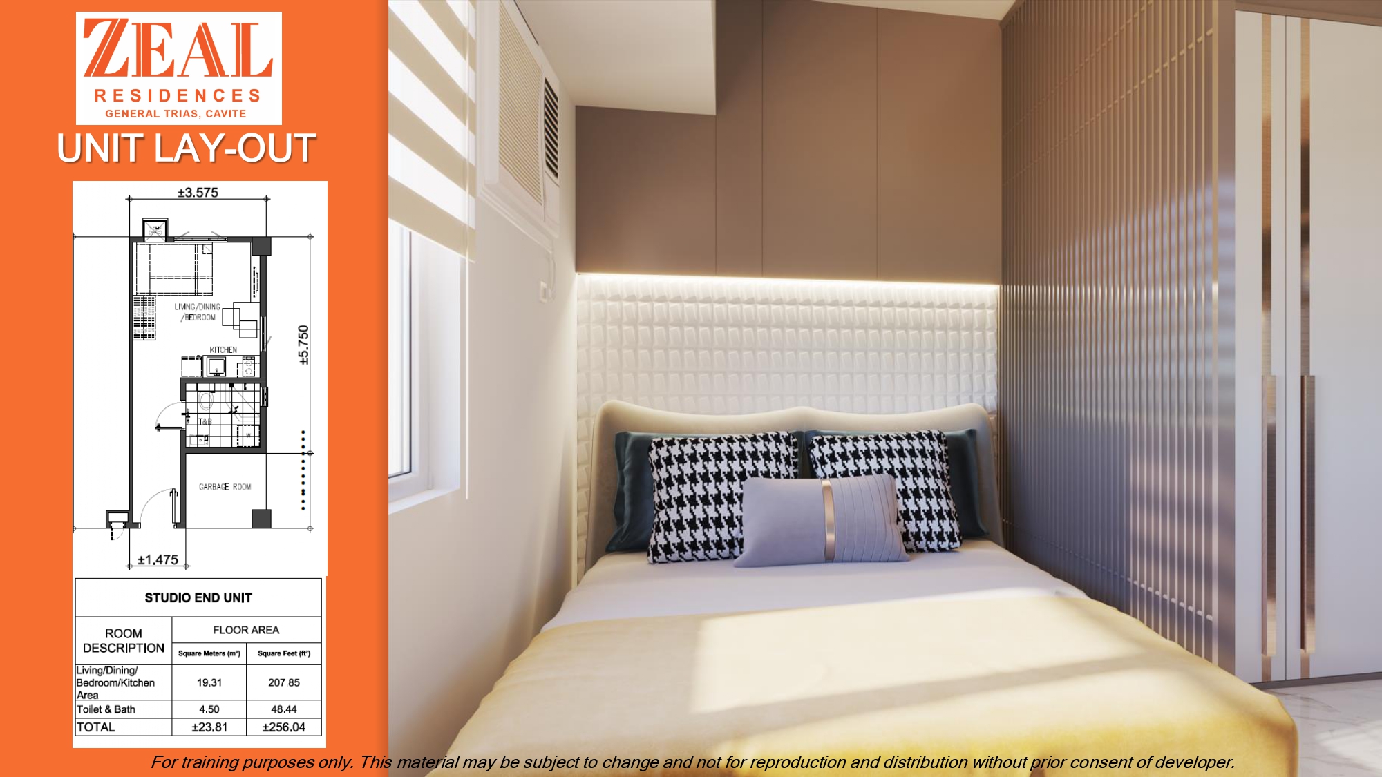 SMDC Zeal Residences - Studio End Unit